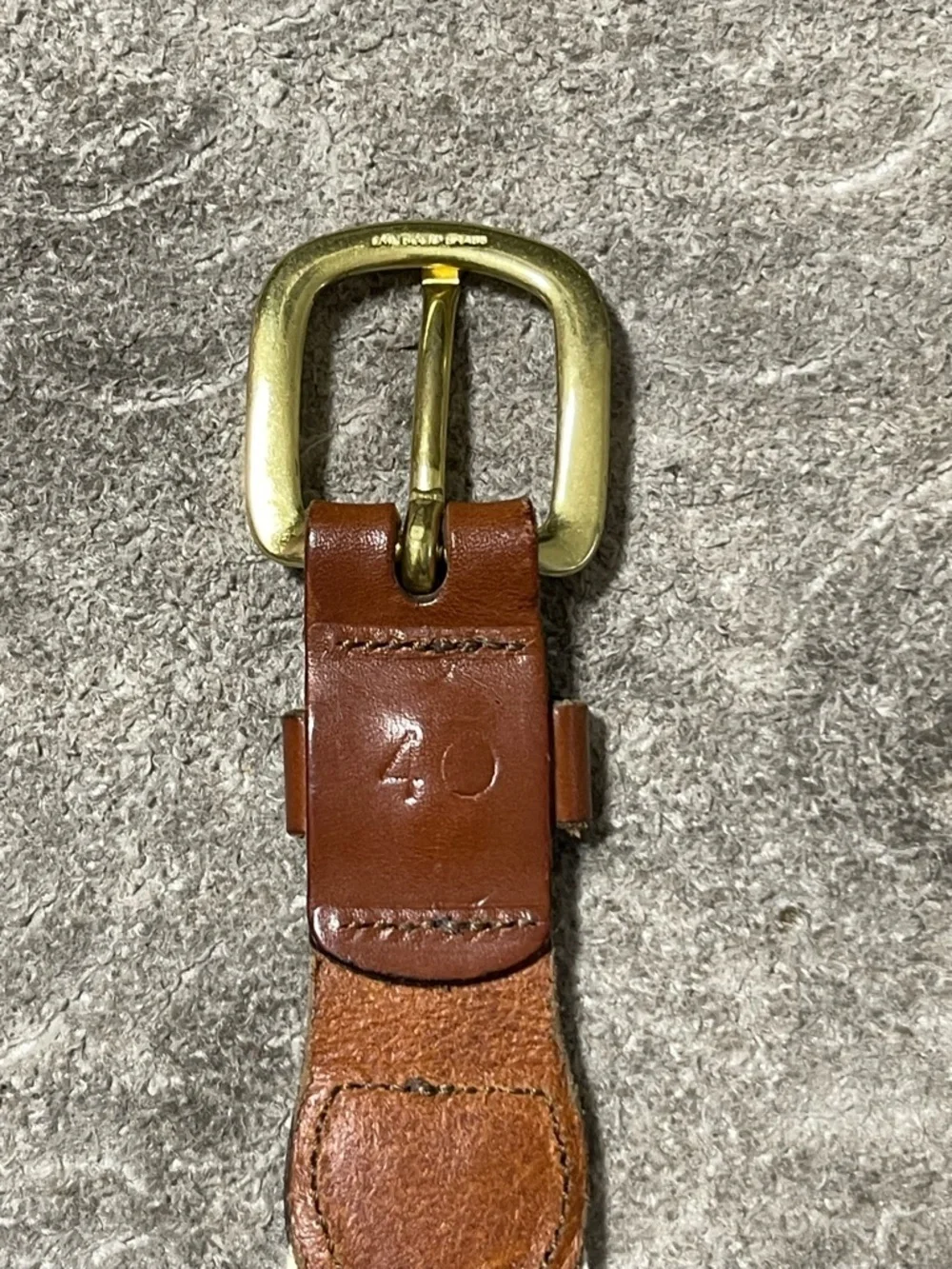 Leather Man Ltd Solid Brass Genuine Leather Mens Belt